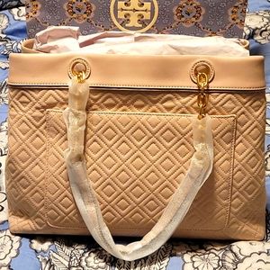 NeW! Tory Burch Fleming Triple Compartments Tote